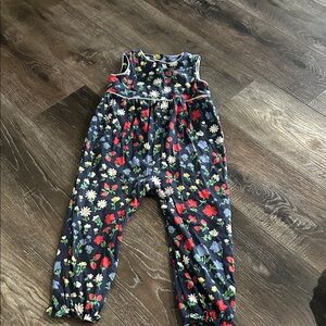 TBBC Floral Kids Jumpsuit - Navy with Red and White Accents